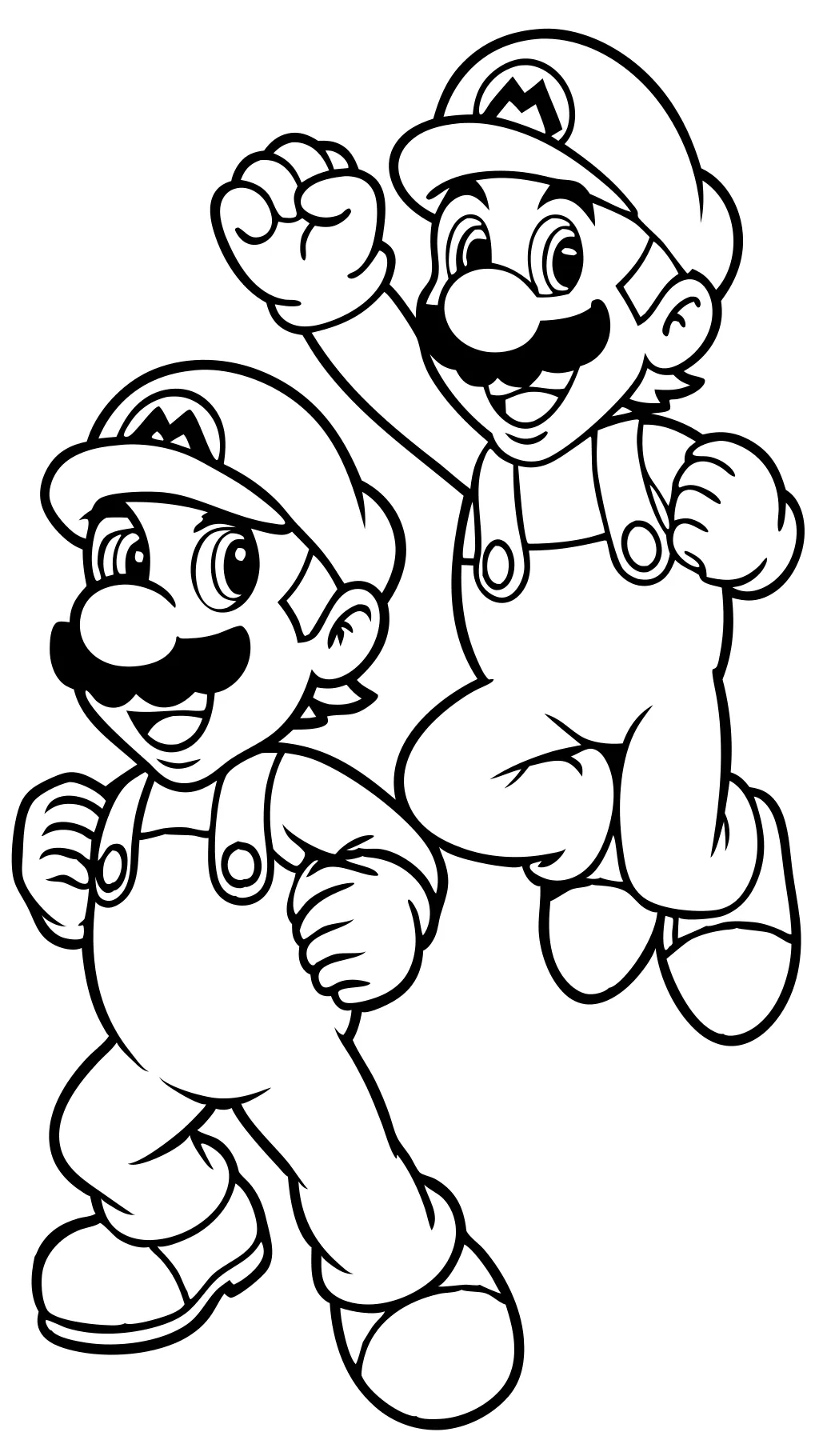 Páginas para colorear de Mario y Luigi